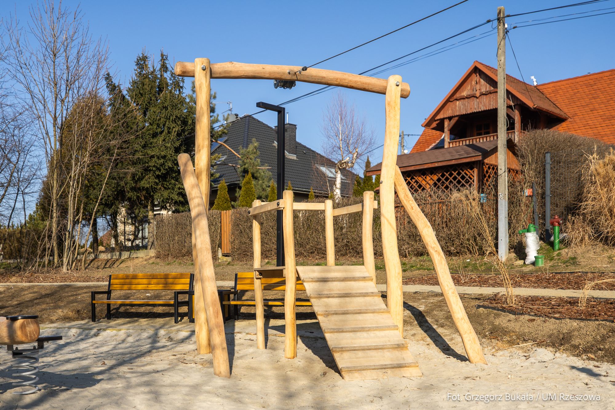 zdjęcie nowego parku w rejonie ulic Gajowej i Szkolnej w Rzeszowie, fot. Grzegorz Bukała, Urząd Miasta Rzeszowa